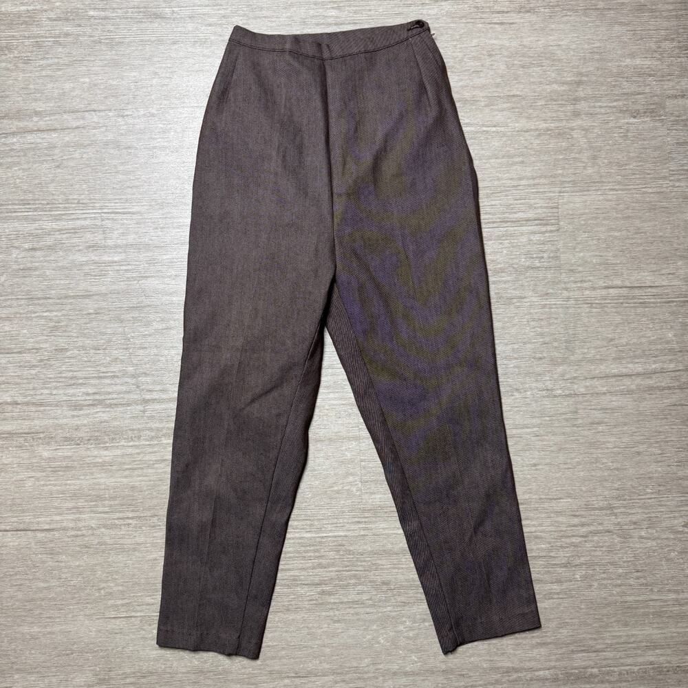 Vintage 60s 70s Jeanie Blue Bell Womens Pants Brown Trousers Crop 22x24